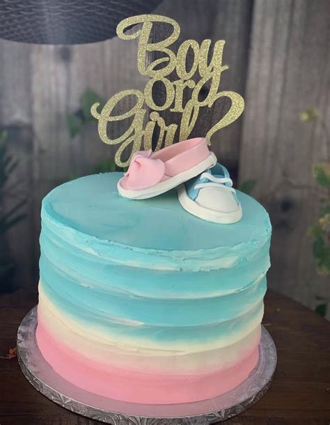 Gender Reveal Cake Table Decorations at William Deas blog
