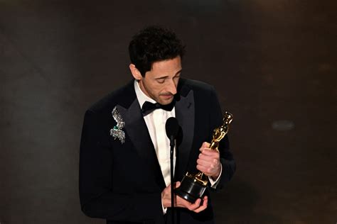 Adrien Brody Gives Powerful Oscar Speech After Best Actor Win ...Middle ...