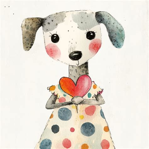 Valentine Female Dog Art Sketch Free Stock Photo - Public Domain Pictures