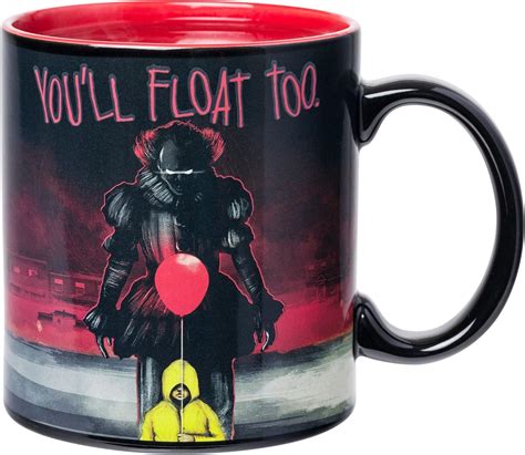 Silver Buffalo IT You’ll Float Too Balloon Heat Reveal 20oz Ceramic Mug ...