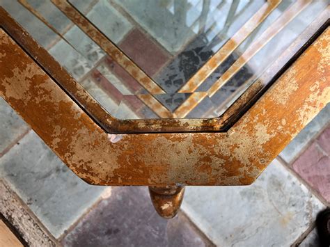 Magnificent Marge Carson Large Gold Griffon Leg Regency Glass Top ...