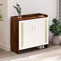 BLUEWUD Kaspen Engineered Wood Wood Dual Tone 3 Doors Shoe Rack Cabinet ...