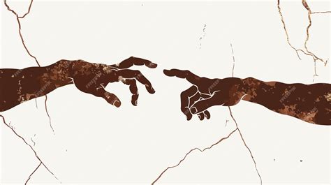 Creation of Adam Hand to Hand Silhouette Vector | Premium AI-generated ...