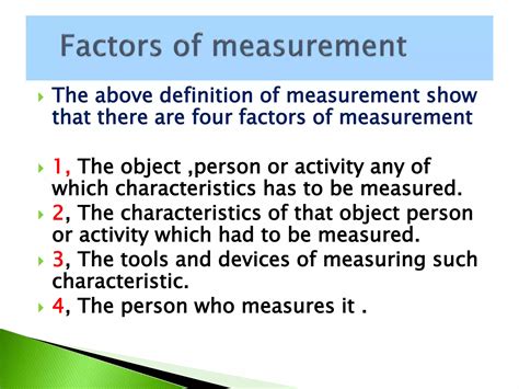 Measurement Meaning