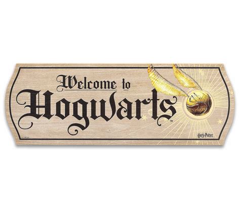 Harry Potter Welcome to Hogwarts Wooden Sign by Open Roads - QVC.com ...