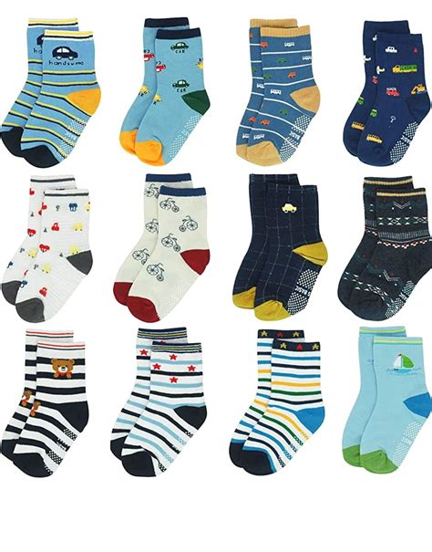 Buy SooWoo® Organic Cotton Anti Skid Grip Socks for Kids Multi-Colored ...