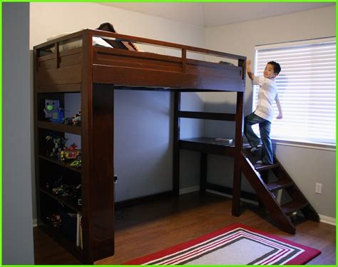 Queen High Loft Bed With Stairs at Jean Begaye blog