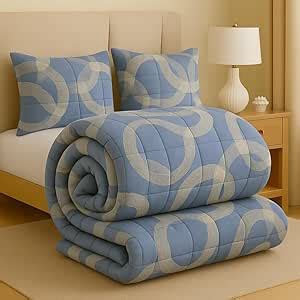 Buy BSB HOME Premium Microfiber Printed Double Bed Comforter with 2 ...