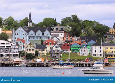 Lunenburg, Nova Scotia stock image. Image of harbour - 121088581