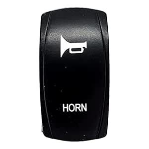 OZ-USA Horn Switch Laser Blue LED Momentary ON/Off Rocker Switch UTV ...