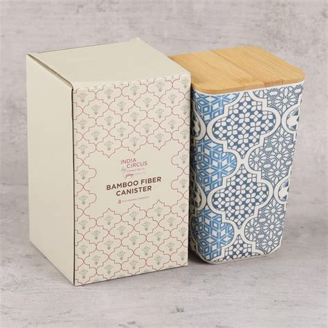 Buy INDIA CIRCUS Mughal Jaali Bamboo Fibre Storage Jar - 1L from India ...
