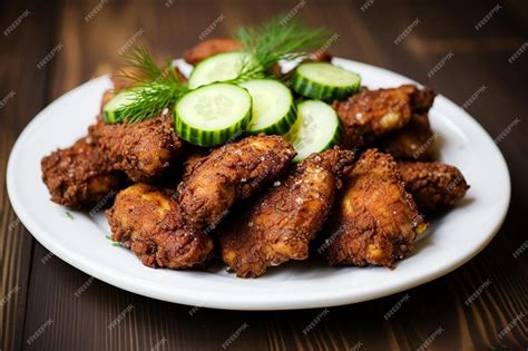 Indian Fried Chicken and Pickles | Premium AI-generated image