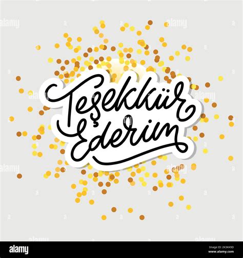 Text in the Turkish: Thank you. Lettering. Ink illustration. Modern ...
