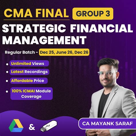 CMA Final Strategic Financial Management (Group 3) By CA Mayank Saraf