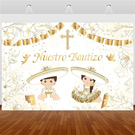 GREHUMOR Mi Bautizo Backdrop Decoration,5X3ft First Communion India | Ubuy