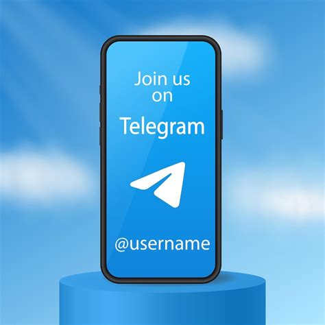 Join us on telegram banner follow us in social networks smartphone ...