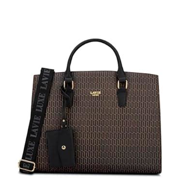 Lavie Luxe Women's Ellon25 Monogram Laptop Satchel Handbag for Women ...