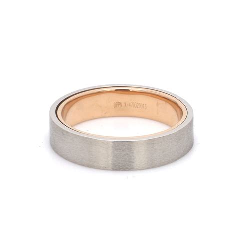 Jewelove™ Rings Platinum Band with Rose Gold Base & Matte Finish JL PT 637