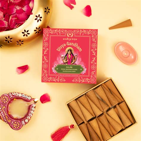Vedic Incense (Dhoop) Cones - Gulab | Rose – Divyagandham