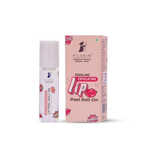 Pilgrim Spanish Squalane Lip Peel Roll-on with lactic acid & hyaluronic ...