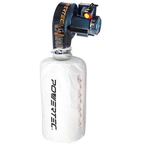 Buy POWERTEC DC5370 Wall ed Dust Collector with 2.5 Micron Filter Bag ...