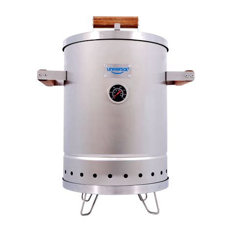 Universal Stainless Steel Small 6-pound Charcoal Barrel Smoker with ...