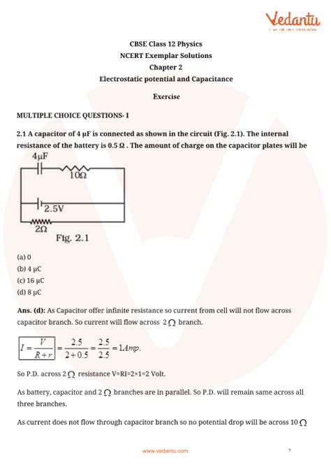 Image result for Class 12 Physics Chapter 2 Examples Solutions
