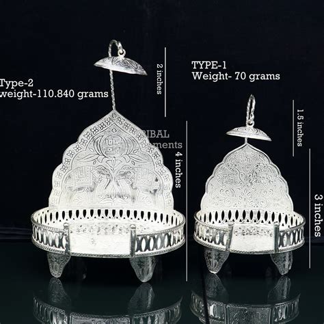 925 sterling silver Handmade Divine Singhasan, idol krishna Bal Gopala ...