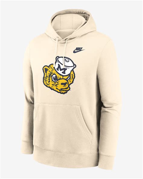 Michigan Wolverines Natural Vault Logo Men's Nike College Pullover ...