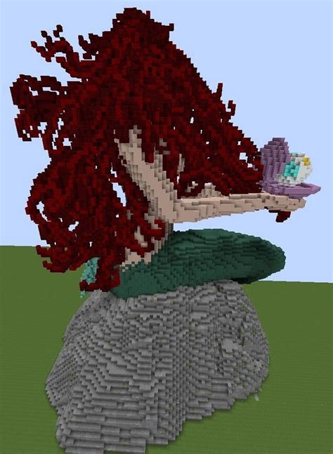 Minecraft Mermaid Statue Tutorial 的图像结果