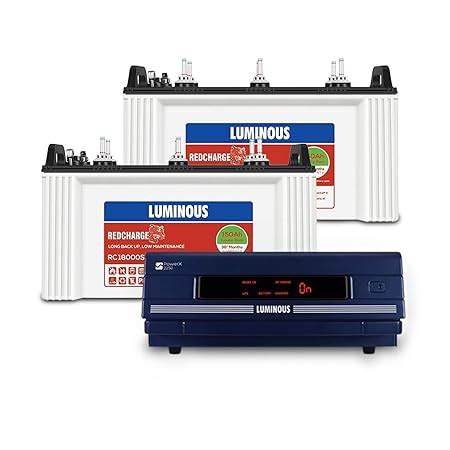 Luminous Inverter & Battery Combo (PowerX 2250 Pure Sine Wave 2000VA ...