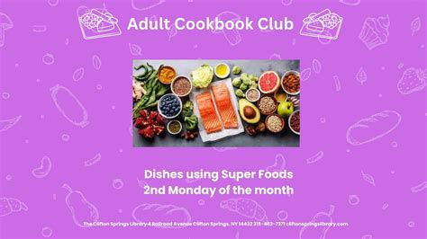 Adult Cookbook Club, 4 Railroad Ave, Clifton Springs, NY, United States ...