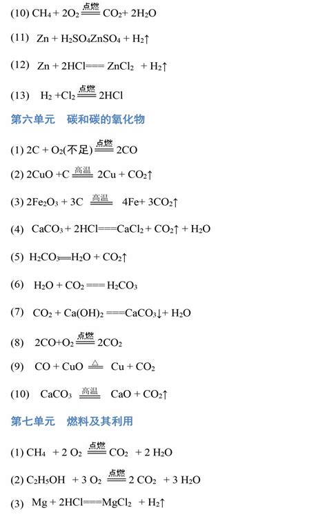 九年级化学超全化学方程式汇总（1-12单元）！必背诵！_整理