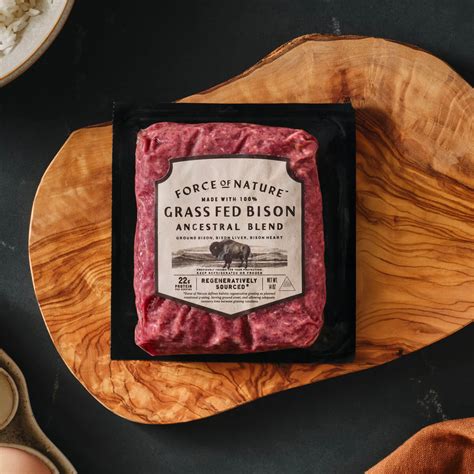 Grass-fed, Grass-finished Ground Bison Meat Ancestral Blend – Force of ...