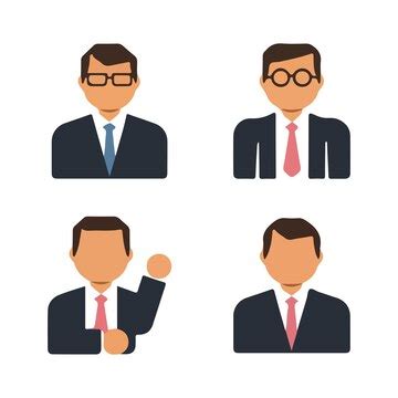 Business man avatars profile icons vector design | Premium Vector