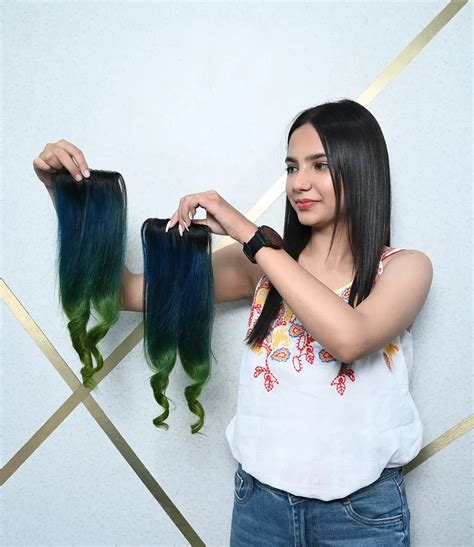 Set of 2 Green Blue Ombre Seamless Side Patches