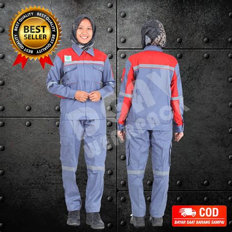 Jual Wearpack setelan baju seragam kerja lapangan lengan panjang - Abu ...