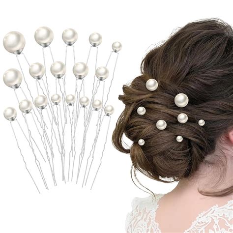 Amazon.com : 18Pcs Pearl Hair Pins for Wedding Bridal Hair Pins Pearl ...