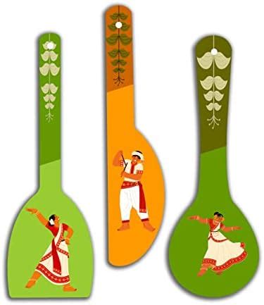SAF paintings Rajasthani Culture Wooden Wall Hanger Spoons for Home ...
