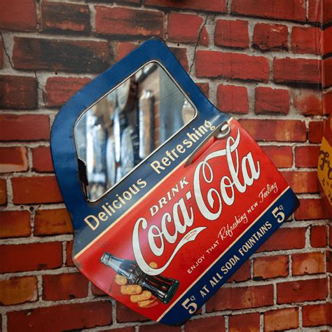 Retro Wall Décor With Mirror - C Cola — eazy wagon