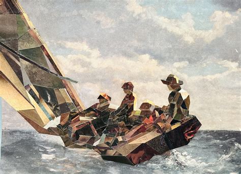 Breezing Up (A Fair Wind) by Winslow Homer - recreated by me in collage ...