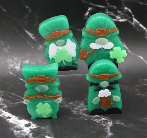 Set of 4 Detailed Leprechaun Soaps, Choose Soap Scent, Gift Tag. St ...