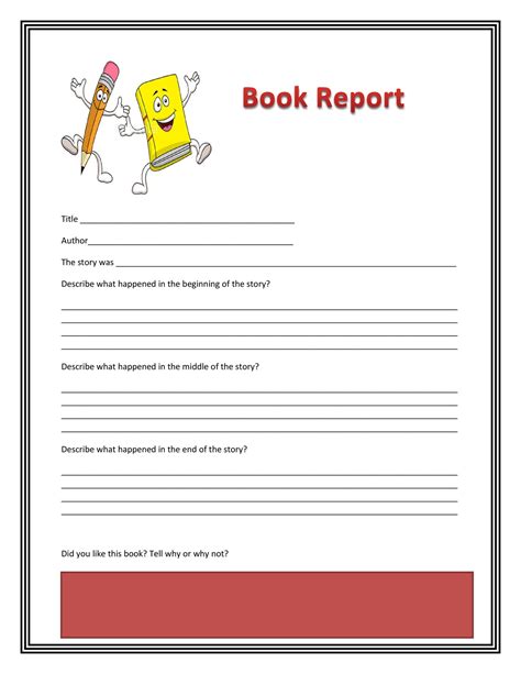 Free Printable Book Report Template - Free Printable Template