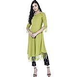 Buy Yash Gallery Women's Cotton Slub Floral Printed A-Line Kurta for ...