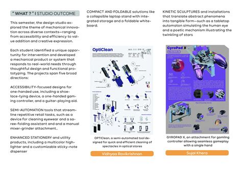 UG BDES Studio 4 | Design Of Mechanical Objects | CEPT - Portfolio