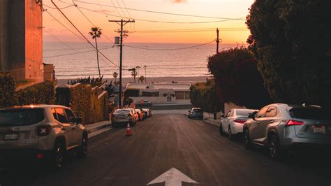 Download wallpaper 1920x1080 road, cars, coast, pointer full hd, hdtv ...