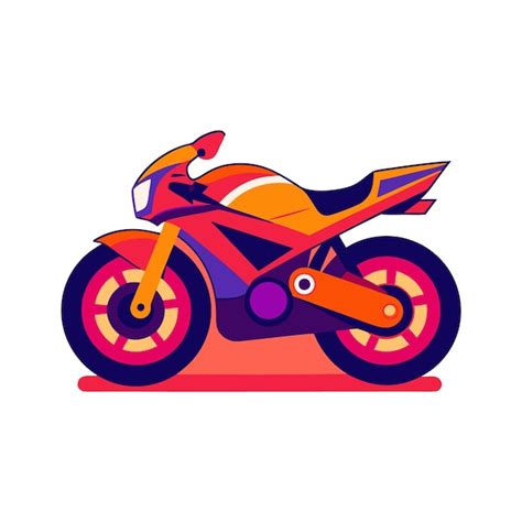 Flat design vintage motorcycle illustration | Premium AI-generated vector
