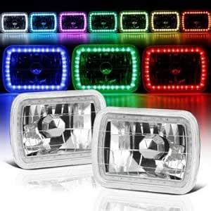 4x6 H4651 H4652 H4656 H4666 RGB MULTI COLOR LED SMD Halo Headlights ...