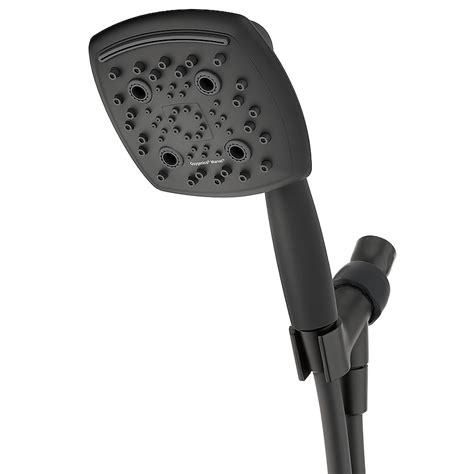 Oxygenics Marvel Matte Black 4.88-in Square Handheld Shower Head 1.8 ...