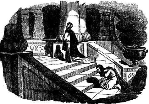 A Pharisee and a Publican Praying on the Steps of the Temple vintage ...